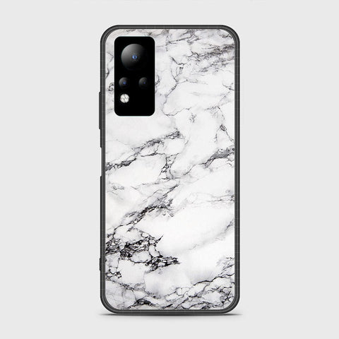 Infinix Note 11 Cover- White Marble Series - HQ Ultra Shine Premium Infinity Glass Soft Silicon Borders Case