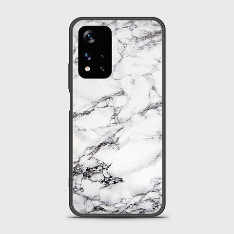 Xiaomi Poco M4 Pro 5G Cover- White Marble Series - HQ Ultra Shine Premium Infinity Glass Soft Silicon Borders Case