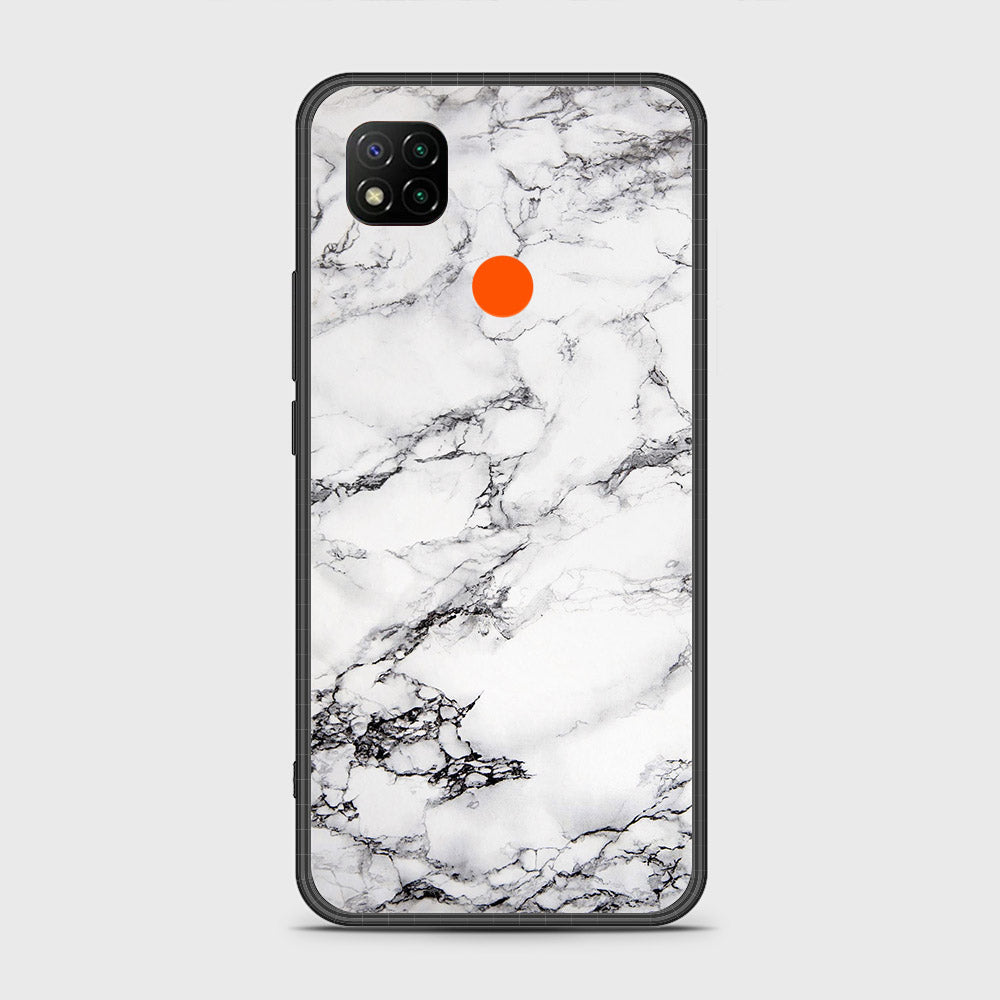 Xiaomi Redmi 9C Cover- White Marble Series - HQ Ultra Shine Premium Infinity Glass Soft Silicon Borders Case