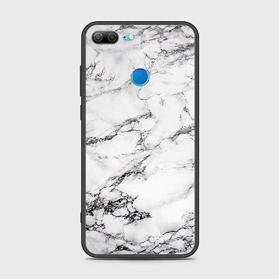 Huawei Honor 9 Lite Cover - White Marble Series - HQ Ultra Shine Premium Infinity Glass Soft Silicon Borders Case