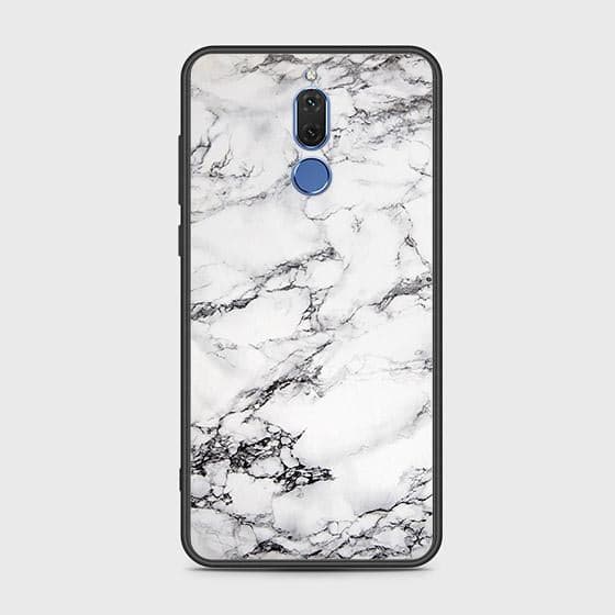 Huawei Mate 10 Lite Cover - White Marble Series - HQ Ultra Shine Premium Infinity Glass Soft Silicon Borders Case