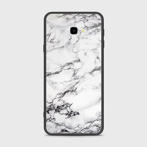 Samsung Galaxy J4 Plus Cover - White Marble Series - HQ Ultra Shine Premium Infinity Glass Soft Silicon Borders Case