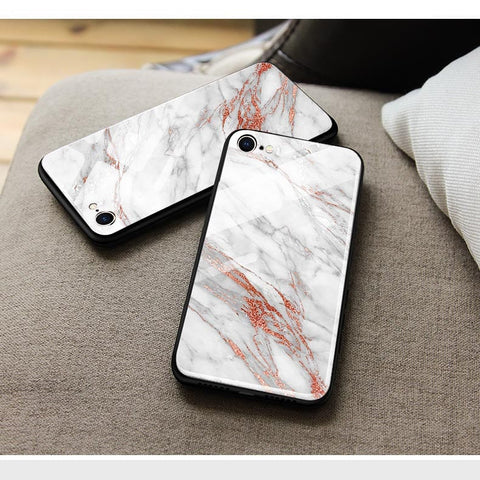 Oppo Find X2 Cover- White Marble Series - HQ Ultra Shine Premium Infinity Glass Soft Silicon Borders Case