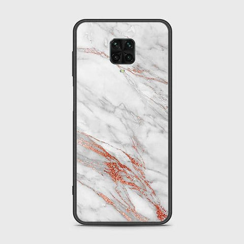 Xiaomi Redmi Note 9 Pro Cover - White Marble Series - HQ Ultra Shine Premium Infinity Glass Soft Silicon Borders Case