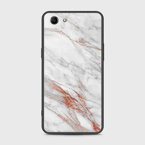 Oppo A83 Cover - White Marble Series - HQ Ultra Shine Premium Infinity Glass Soft Silicon Borders Case