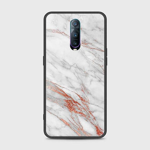 OPPO R17 Pro Cover - White Marble Series - HQ Ultra Shine Premium Infinity Glass Soft Silicon Borders Case