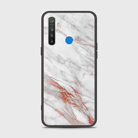 Realme 6i Cover - White Marble Series - HQ Ultra Shine Premium Infinity Glass Soft Silicon Borders Case