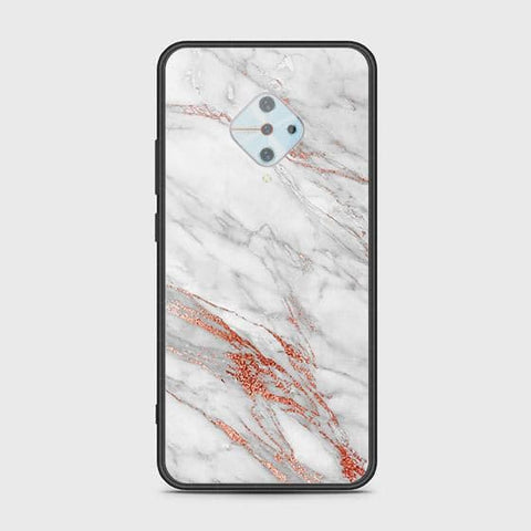 Vivo Y51 Cover - White Marble Series - HQ Ultra Shine Premium Infinity Glass Soft Silicon Borders Case