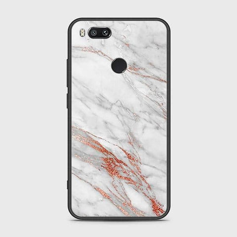 Xiaomi Mi A1 / Mi 5X Cover - White Marble Series - HQ Ultra Shine Premium Infinity Glass Soft Silicon Borders Case