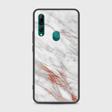 Huawei Y9 Prime 2019 Cover - White Marble Series - HQ Ultra Shine Premium Infinity Glass Soft Silicon Borders Case