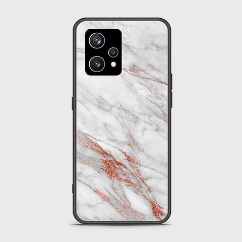 Realme 9 4G Cover- White Marble Series - HQ Ultra Shine Premium Infinity Glass Soft Silicon Borders Case