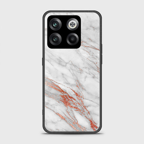 OnePlus 10T Cover- White Marble Series - HQ Ultra Shine Premium Infinity Glass Soft Silicon Borders Case