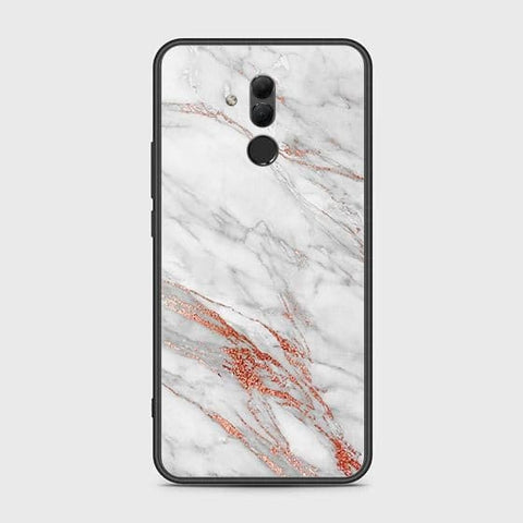 Huawei Mate 20 Lite Cover - White Marble Series - HQ Ultra Shine Premium Infinity Glass Soft Silicon Borders Case