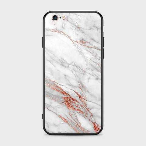 iPhone 6S / 6 Cover - White Marble Series - HQ Ultra Shine Premium Infinity Glass Soft Silicon Borders Case