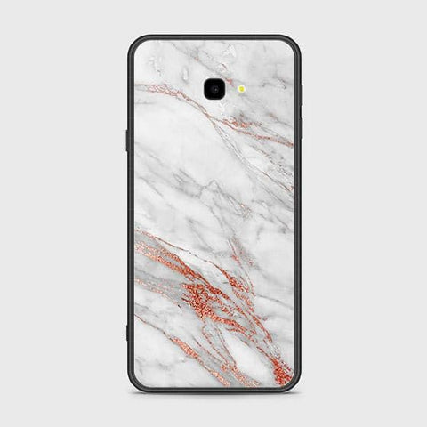 Samsung Galaxy J4 Plus Cover - White Marble Series - HQ Ultra Shine Premium Infinity Glass Soft Silicon Borders Case