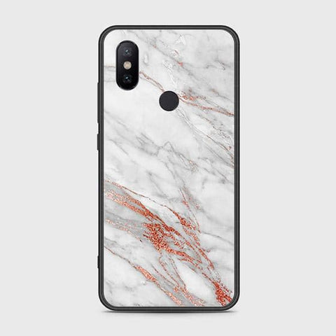 Xiaomi Mi A2 / Mi 6X Cover - White Marble Series - HQ Ultra Shine Premium Infinity Glass Soft Silicon Borders Case