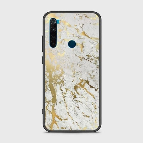 Xiaomi Redmi Note 8 Cover - White Marble Series - HQ Ultra Shine Premium Infinity Glass Soft Silicon Borders Case