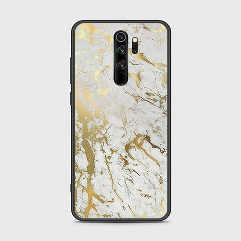 Xiaomi Redmi Note 8 Pro Cover - White Marble Series - HQ Ultra Shine Premium Infinity Glass Soft Silicon Borders Case