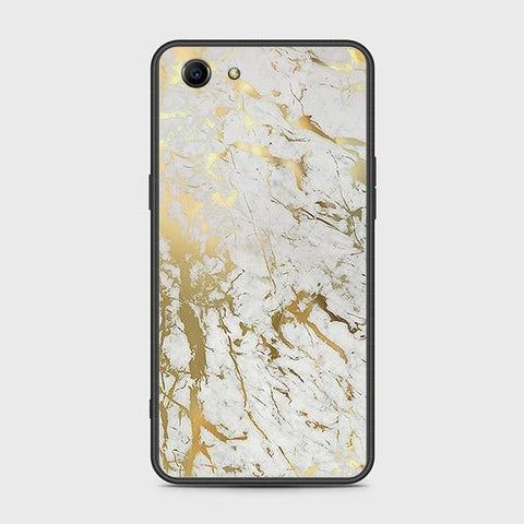 Oppo A83 Cover - White Marble Series - HQ Ultra Shine Premium Infinity Glass Soft Silicon Borders Case