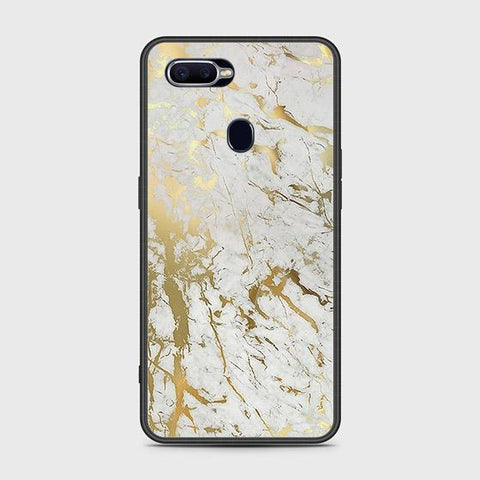 Oppo F9 / F9 Pro Cover - White Marble Series - HQ Ultra Shine Premium Infinity Glass Soft Silicon Borders Case