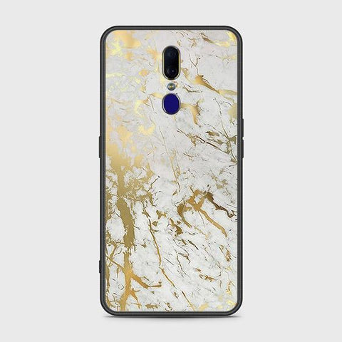 Oppo F11 Cover - White Marble Series - HQ Ultra Shine Premium Infinity Glass Soft Silicon Borders Case