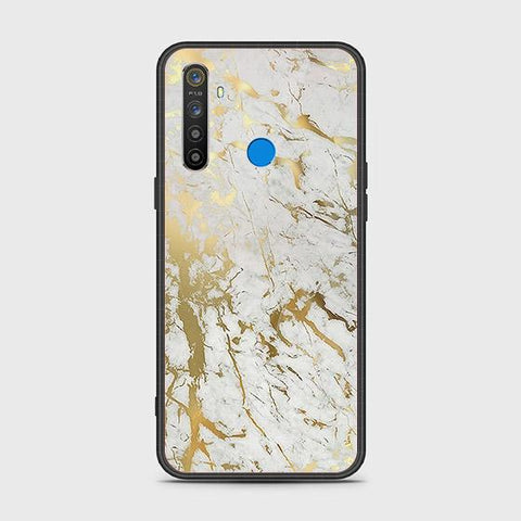 Realme 6i Cover - White Marble Series - HQ Ultra Shine Premium Infinity Glass Soft Silicon Borders Case