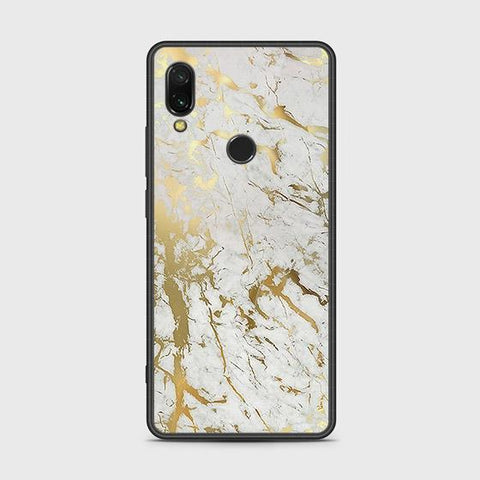 Xiaomi Redmi 7 Cover - White Marble Series - HQ Ultra Shine Premium Infinity Glass Soft Silicon Borders Case