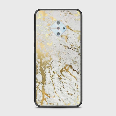 Vivo S1 Pro Cover - White Marble Series - HQ Ultra Shine Premium Infinity Glass Soft Silicon Borders Case