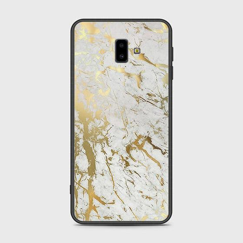 Samsung Galaxy J6 Plus 2018 Cover - White Marble Series - HQ Ultra Shine Premium Infinity Glass Soft Silicon Borders Case