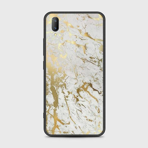 Vivo V11 Pro Cover - White Marble Series - HQ Ultra Shine Premium Infinity Glass Soft Silicon Borders Case