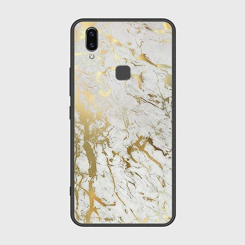 Vivo Y85 Cover - White Marble Series - HQ Ultra Shine Premium Infinity Glass Soft Silicon Borders Case