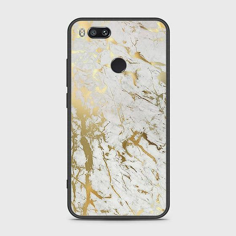 Xiaomi Mi A1 / Mi 5X Cover - White Marble Series - HQ Ultra Shine Premium Infinity Glass Soft Silicon Borders Case