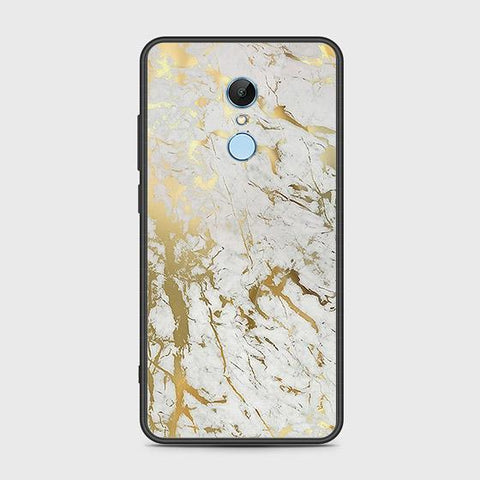 Xiaomi Redmi 5 Cover - White Marble Series - HQ Ultra Shine Premium Infinity Glass Soft Silicon Borders Case