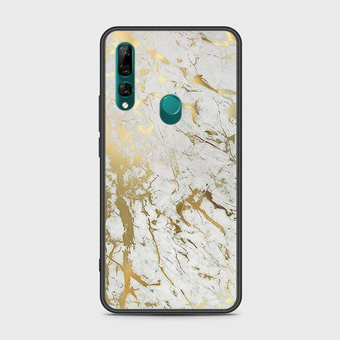 Huawei Y9 Prime 2019 Cover - White Marble Series - HQ Ultra Shine Premium Infinity Glass Soft Silicon Borders Case