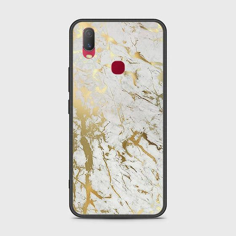 Vivo Y11 2019 Cover - White Marble Series - HQ Ultra Shine Premium Infinity Glass Soft Silicon Borders Case