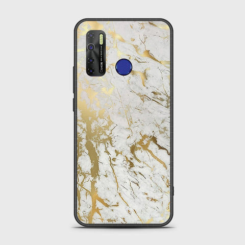 Infinix Hot 9 Cover- White Marble Series - HQ Ultra Shine Premium Infinity Glass Soft Silicon Borders Case