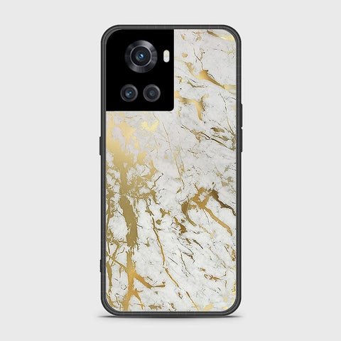 OnePlus 10R Cover- White Marble Series - HQ Ultra Shine Premium Infinity Glass Soft Silicon Borders Case