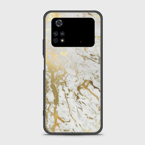 Xiaomi Poco M4 Pro 4G Cover- White Marble Series - HQ Ultra Shine Premium Infinity Glass Soft Silicon Borders Case