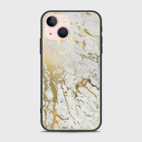 iPhone 14 Plus Cover- White Marble Series - HQ Ultra Shine Premium Infinity Glass Soft Silicon Borders Case