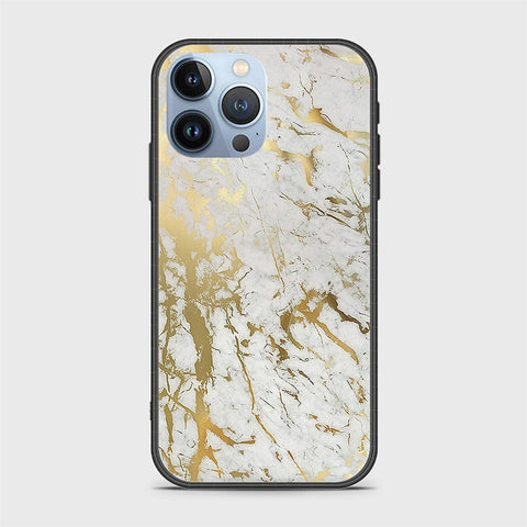 iPhone 14 Pro Cover- White Marble Series - HQ Ultra Shine Premium Infinity Glass Soft Silicon Borders Case