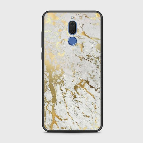 Huawei Mate 10 Lite Cover - White Marble Series - HQ Ultra Shine Premium Infinity Glass Soft Silicon Borders Case