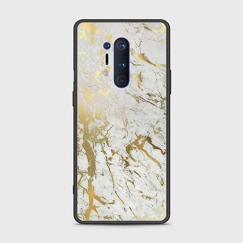 OnePlus 8 Pro Cover - White Marble Series - HQ Ultra Shine Premium Infinity Glass Soft Silicon Borders Case