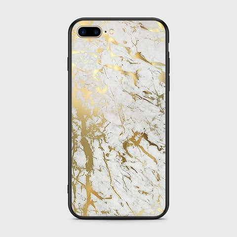 iPhone 7 Plus Cover - White Marble Series - HQ Ultra Shine Premium Infinity Glass Soft Silicon Borders Case