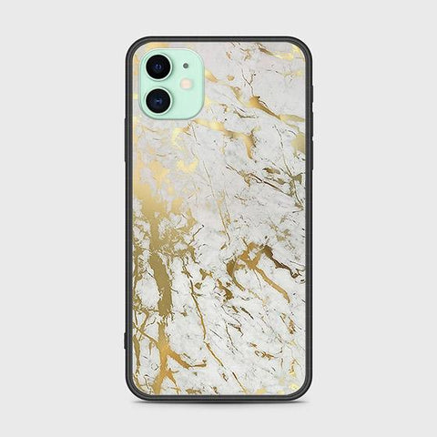 iPhone 11 Cover - White Marble Series - HQ Ultra Shine Premium Infinity Glass Soft Silicon Borders Case