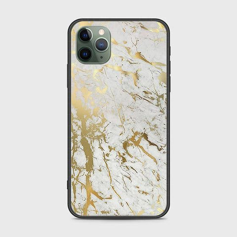 iPhone 11 Pro Max Cover - White Marble Series - HQ Ultra Shine Premium Infinity Glass Soft Silicon Borders Case