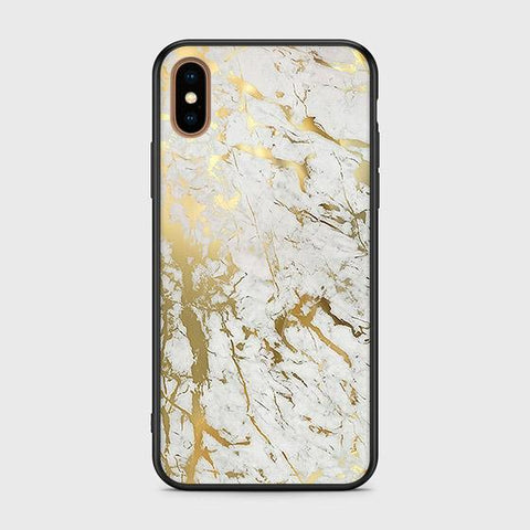 iPhone X Cover - White Marble Series - HQ Ultra Shine Premium Infinity Glass Soft Silicon Borders Case