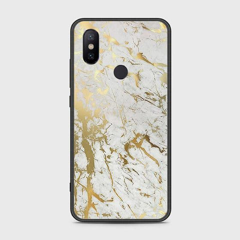 Xiaomi Mi A2 / Mi 6X Cover - White Marble Series - HQ Ultra Shine Premium Infinity Glass Soft Silicon Borders Case