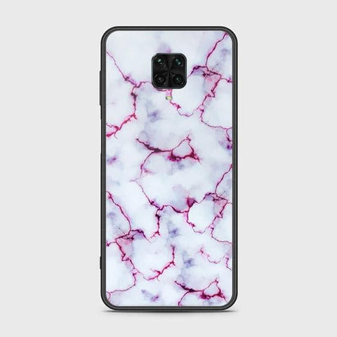 Xiaomi Redmi Note 9S Cover - White Marble Series - HQ Ultra Shine Premium Infinity Glass Soft Silicon Borders Case