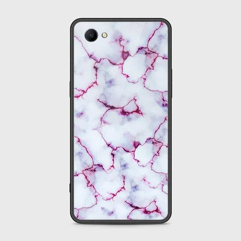 Oppo A3 Cover - White Marble Series - HQ Ultra Shine Premium Infinity Glass Soft Silicon Borders Case