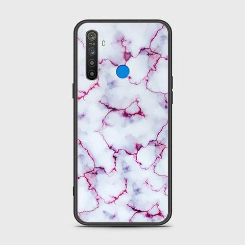 Realme 6i Cover - White Marble Series - HQ Ultra Shine Premium Infinity Glass Soft Silicon Borders Case